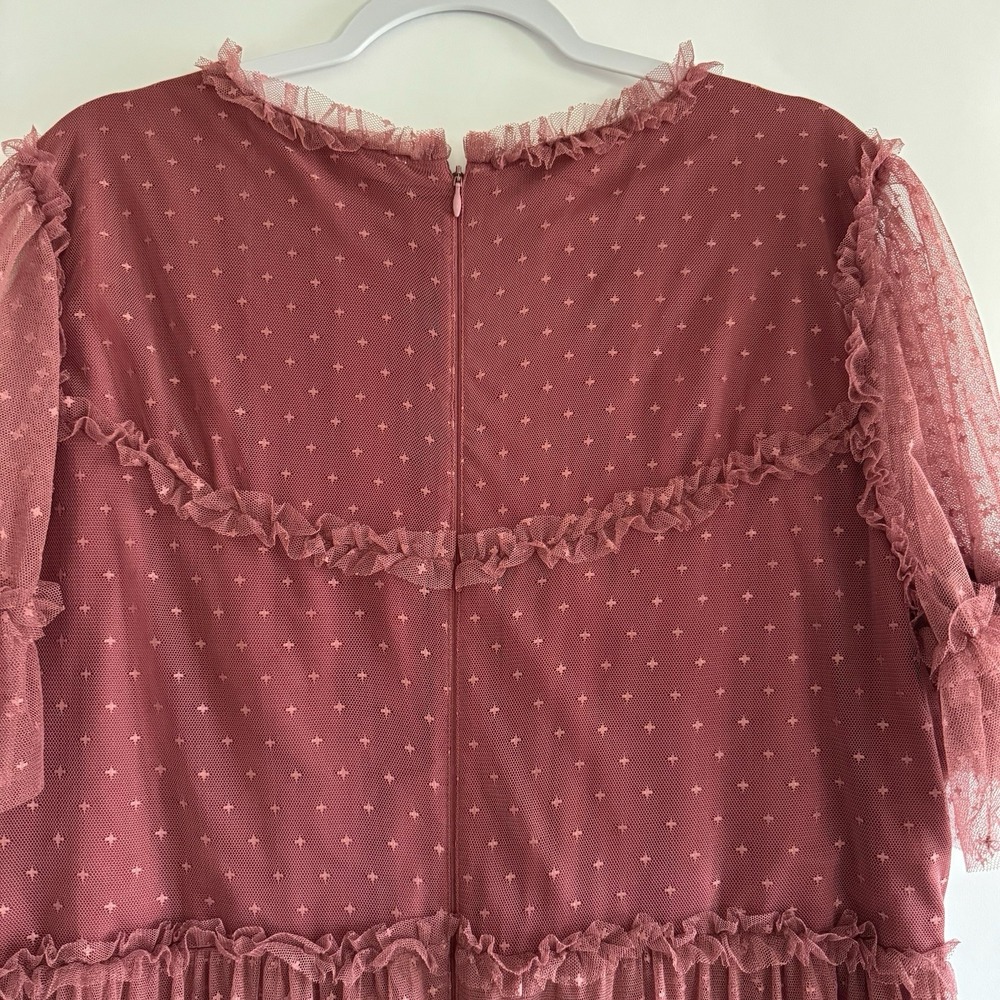 Ivy City Co Whimsical Dress 2X Mulberry Mauve Ethereal Romantic Soft Feminine - Picture 9 of 16